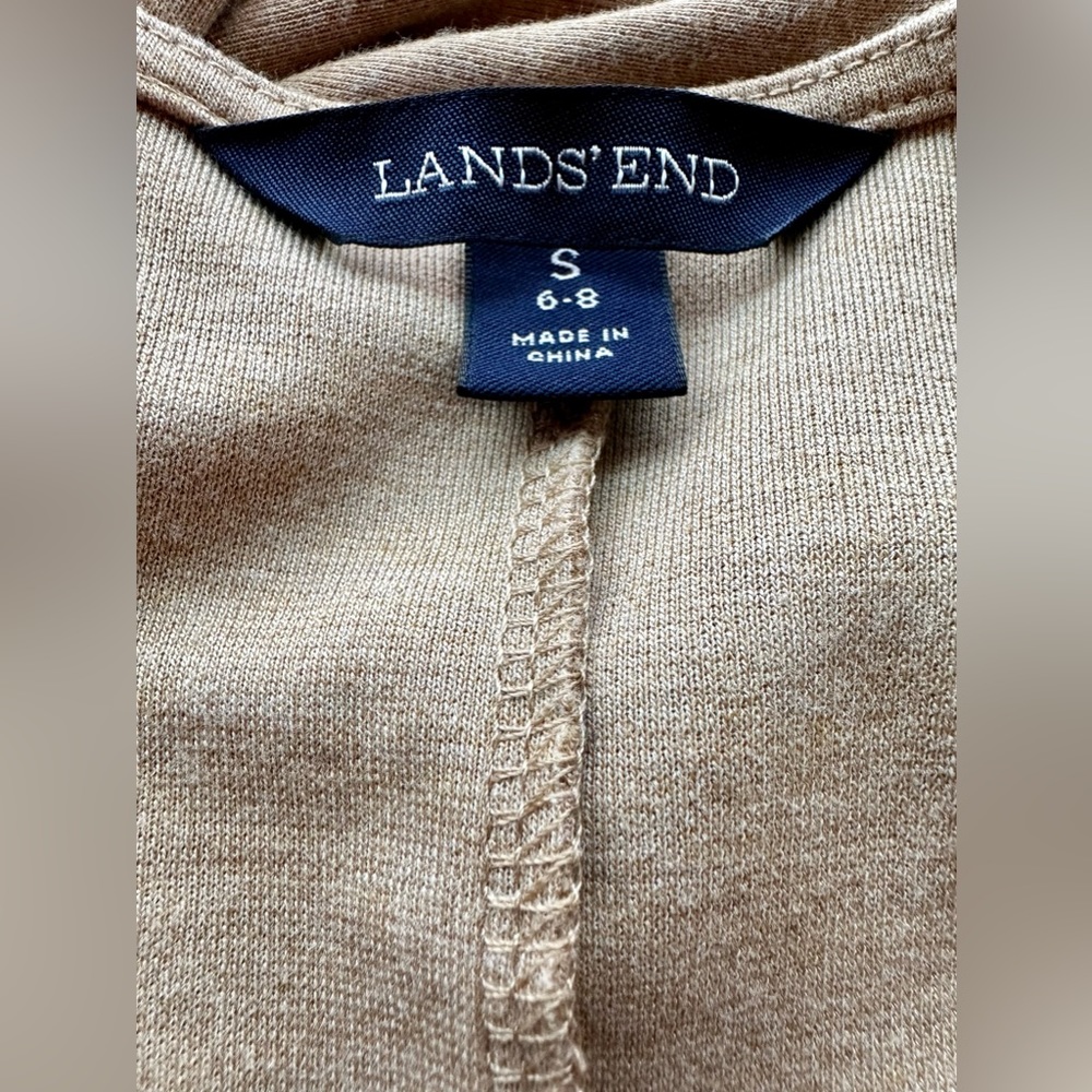 Lands End Nautical Dress Navy Blue, White and Light Brown sz S - Picture 6 of 7